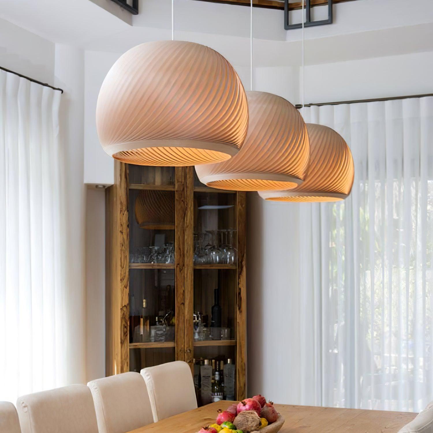 Aurora Whorl Wood Pendant Lamp Pendant light