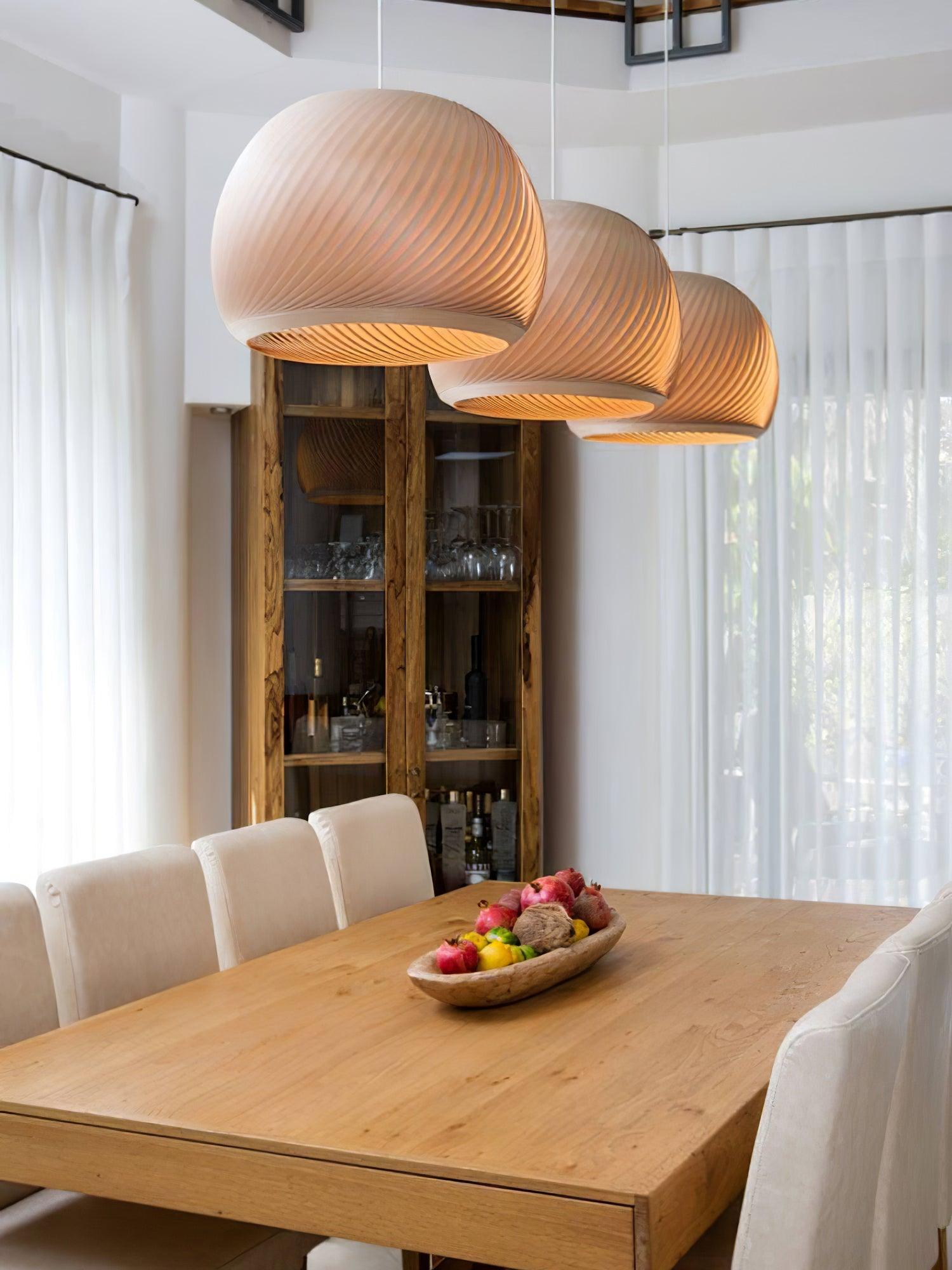 Aurora Whorl Wood Pendant Lamp Pendant light