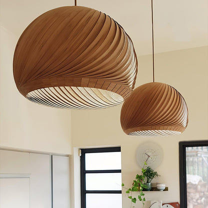 Aurora Whorl Wood Pendant Lamp Pendant light