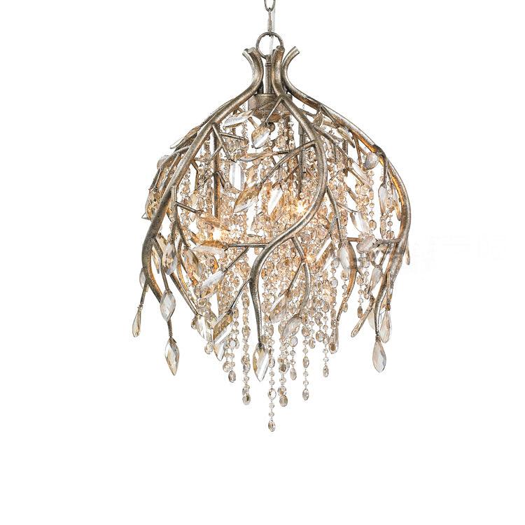 Autumn Twilight Chandelier ∅ 19.7″ x H 25.6″ / Dia 50cm x H 65cm / Antique gold & Amber Chandelier
