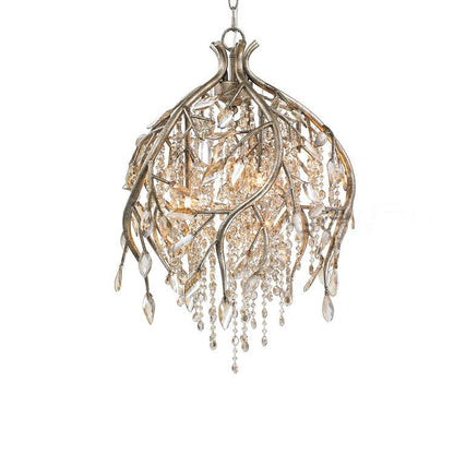 Autumn Twilight Chandelier ∅ 19.7″ x H 25.6″ / Dia 50cm x H 65cm / Antique gold & Amber Chandelier