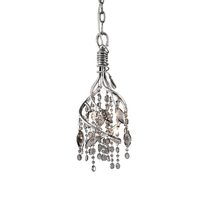 Autumn Twilight Chandelier ∅ 8.7″ x H 16.9″ / Dia 22cm x H 43cm / Antique silver & Clear Chandelier