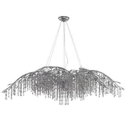 Autumn Twilight Chandelier ∅ 74.8″ x H 23″ / Dia 190cm x H 58.5cm / Antique silver & Clear Chandelier