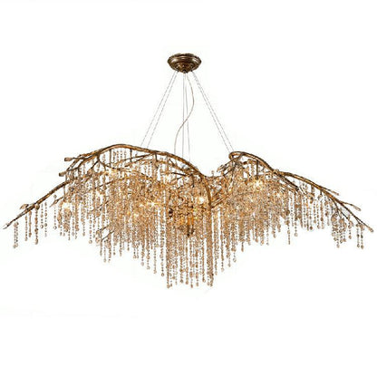 Autumn Twilight Chandelier ∅ 74.8″ x H 23″ / Dia 190cm x H 58.5cm / Antique gold & Amber Chandelier