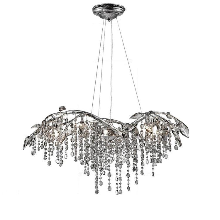 Autumn Twilight Chandelier ∅ 26.8″ x H 14.2″ / Dia 68cm x H 36cm / Antique silver & Clear Chandelier