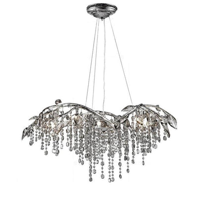 Autumn Twilight Chandelier ∅ 26.8″ x H 14.2″ / Dia 68cm x H 36cm / Antique silver & Clear Chandelier