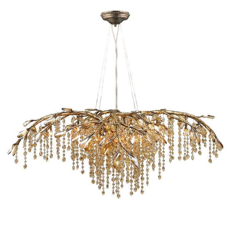 Autumn Twilight Chandelier ∅ 39.4″ x H 15.7″ / Dia 100cm x H 40cm / Antique gold & Amber Chandelier