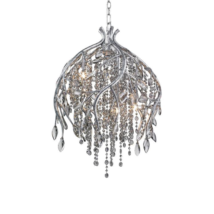 Autumn Twilight Chandelier ∅ 19.7″ x H 25.6″ / Dia 50cm x H 65cm / Antique silver & Clear Chandelier
