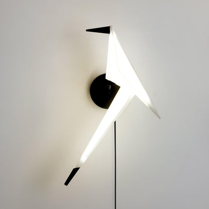 Avian Serenity Plug-In Wall Lamp ∅ 7.9″ X H 19.7″ / Dia 20cm X H 50cm / Black & White / US Plug Wall lamp