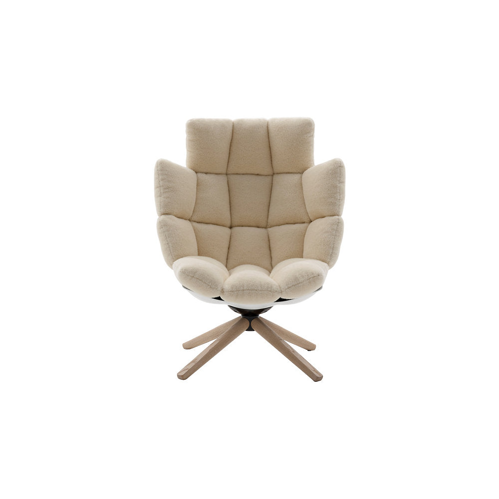 Husk Swivel High Armchair