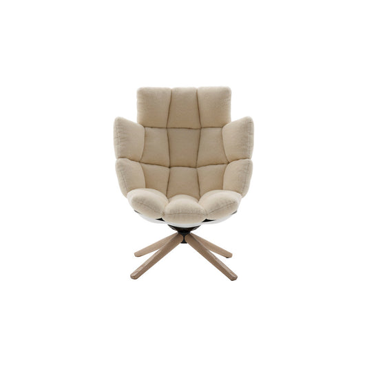 Husk Swivel High Armchair