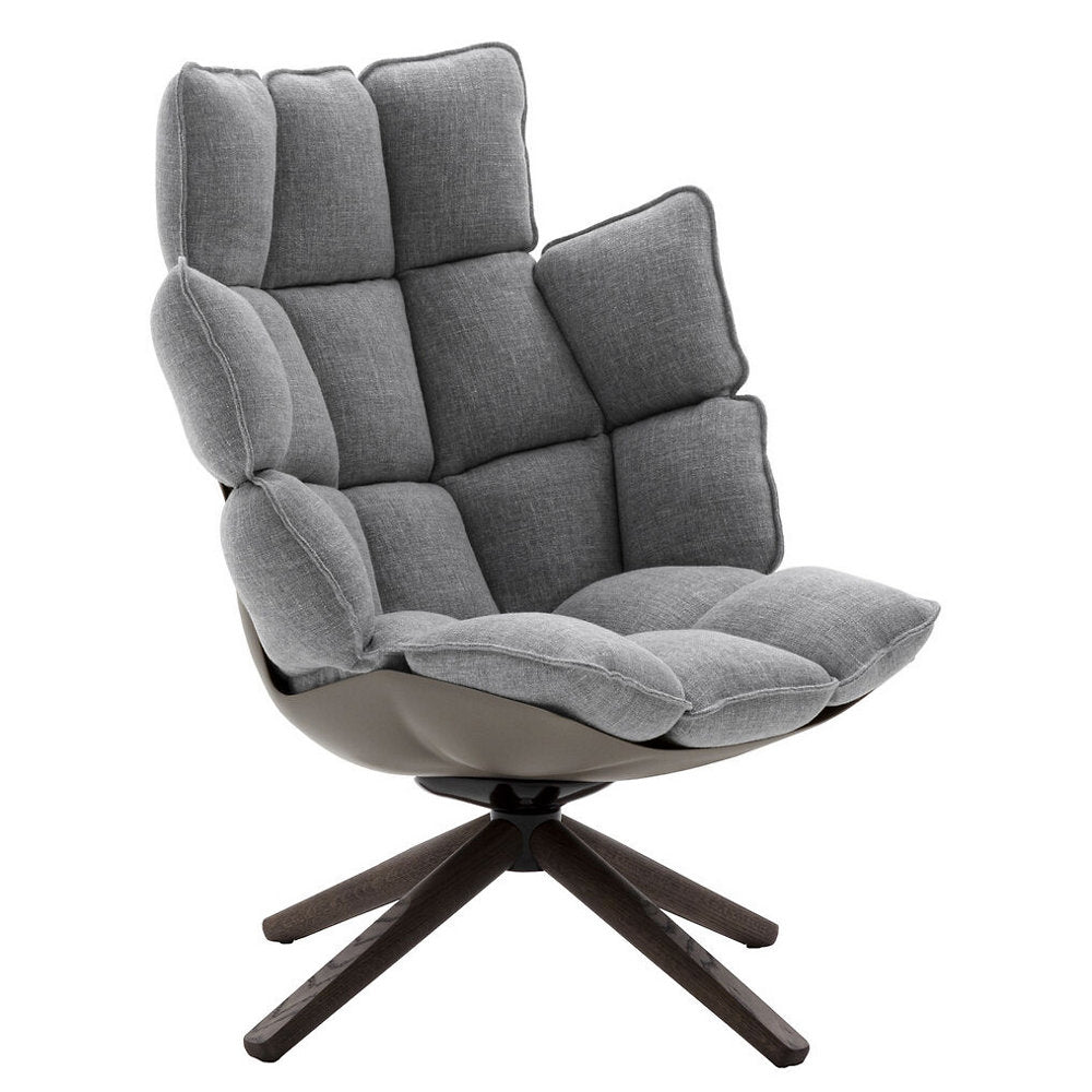 Husk Swivel High Armchair