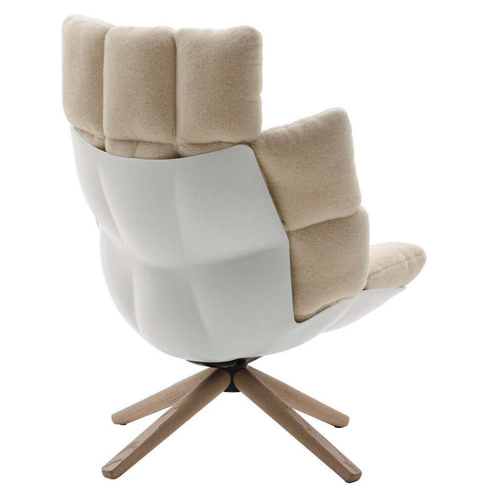 Husk Swivel High Armchair