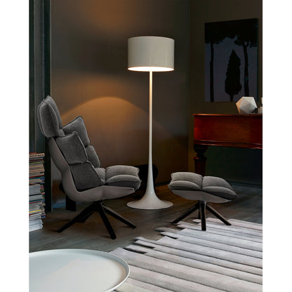 Husk Swivel High Armchair