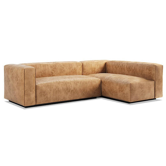 Cleon Small Leather Sectional Sofa