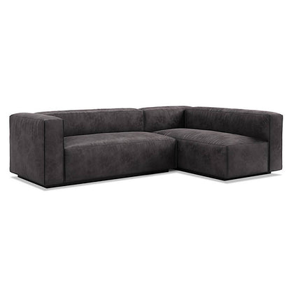 Cleon Small Leather Sectional Sofa