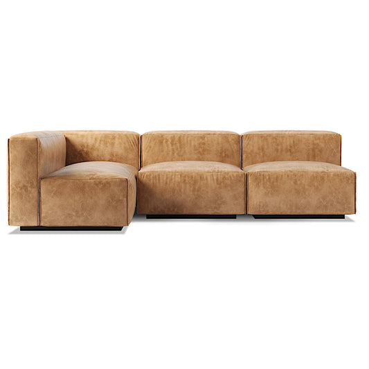Cleon Medium Leather Sectional Sofa