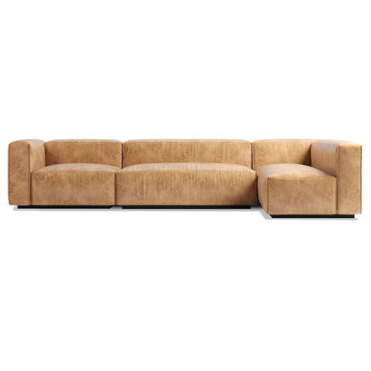 Cleon Medium Plus Leather Sectional Sofa