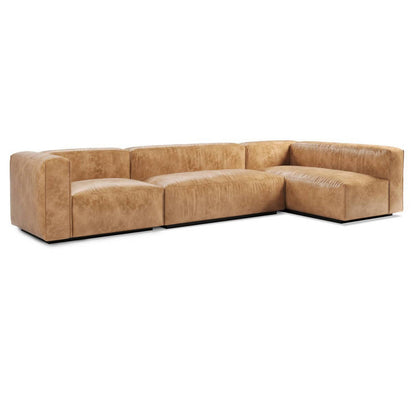 Cleon Medium Plus Leather Sectional Sofa
