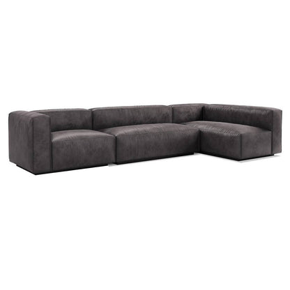 Cleon Medium Plus Leather Sectional Sofa