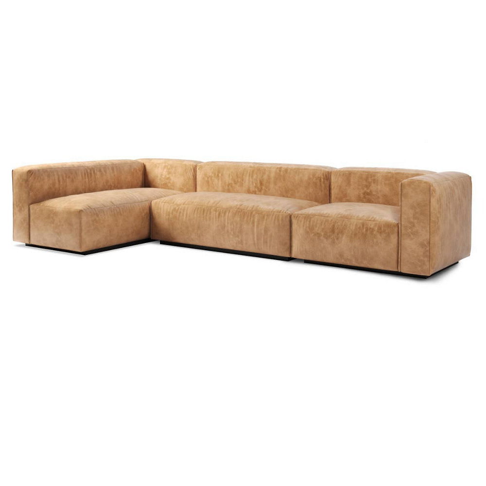 Cleon Medium Plus Leather Sectional Sofa