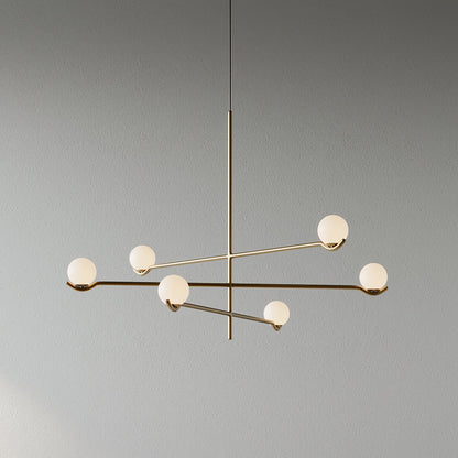 Baer Pendant Light 6-Lights ∅ 35.4″ x H 24.4″ / Gold