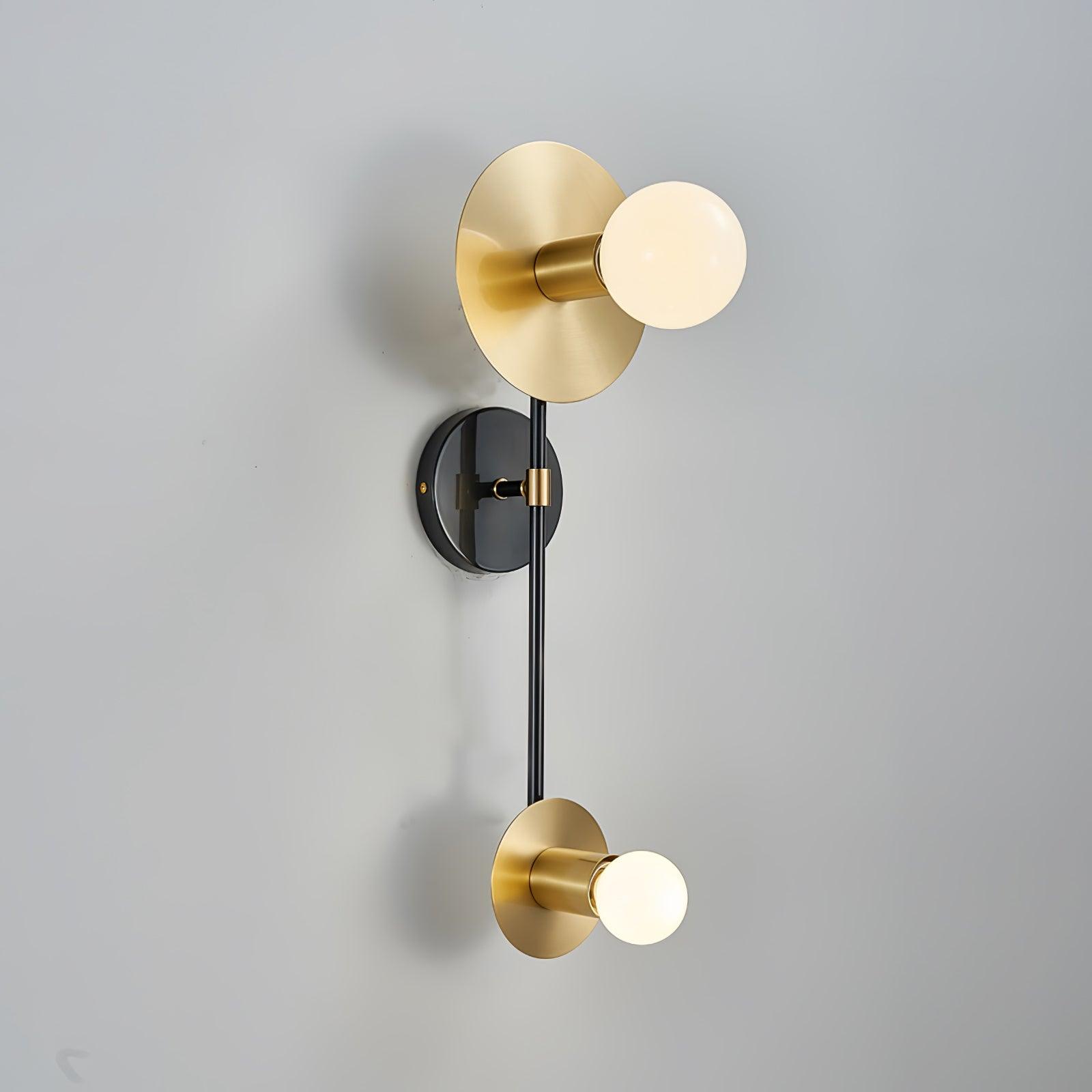 Balance Scale Wall Light ∅ 7.1″ x H 19.7″ / Dia 18cm x H 50cm / Gold & Black Wall lamp