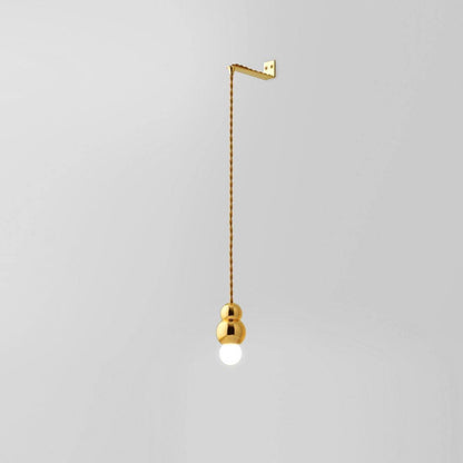Ball Series Wall Light ∅ 3.14″ x H 5.03″ / Dia 8cm x H 12.8cm / Gold / Hanging Cable Wall lamp