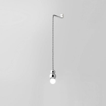 Ball Series Wall Light ∅ 3.14″ x H 5.03″ / Dia 8cm x H 12.8cm / Chrome / Hanging Cable Wall lamp