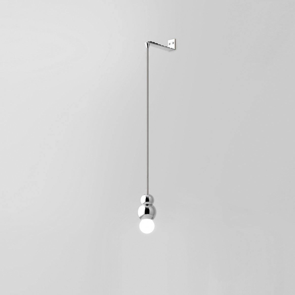 Ball Series Wall Light ∅ 3.14″ x H 5.03″ / Dia 8cm x H 12.8cm / Chrome / Suspension Rod Wall lamp