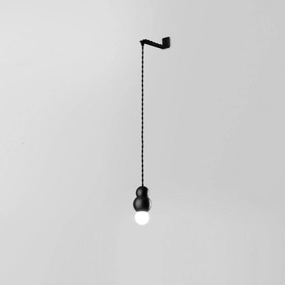 Ball Series Wall Light ∅ 3.14″ x H 5.03″ / Dia 8cm x H 12.8cm / Black / Hanging Cable Wall lamp