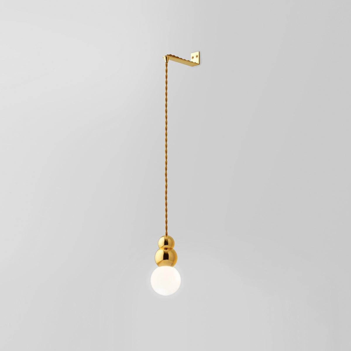 Ball Series Wall Light ∅ 3.9″ x H 6.81″ / Dia 10cm x H 17.3cm / Gold / Hanging Cable Wall lamp