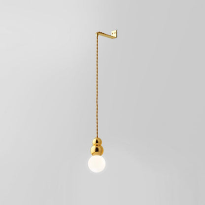 Ball Series Wall Light ∅ 3.9″ x H 6.81″ / Dia 10cm x H 17.3cm / Gold / Hanging Cable Wall lamp