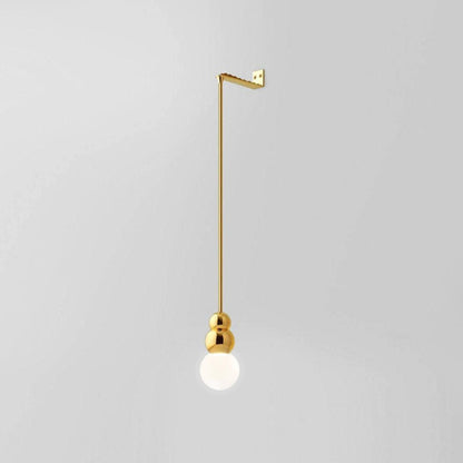 Ball Series Wall Light ∅ 3.9″ x H 6.81″ / Dia 10cm x H 17.3cm / Gold / Suspension Rod Wall lamp