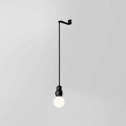Ball Series Wall Light ∅ 3.9″ x H 6.81″ / Dia 10cm x H 17.3cm / Black / Suspension Rod Wall lamp