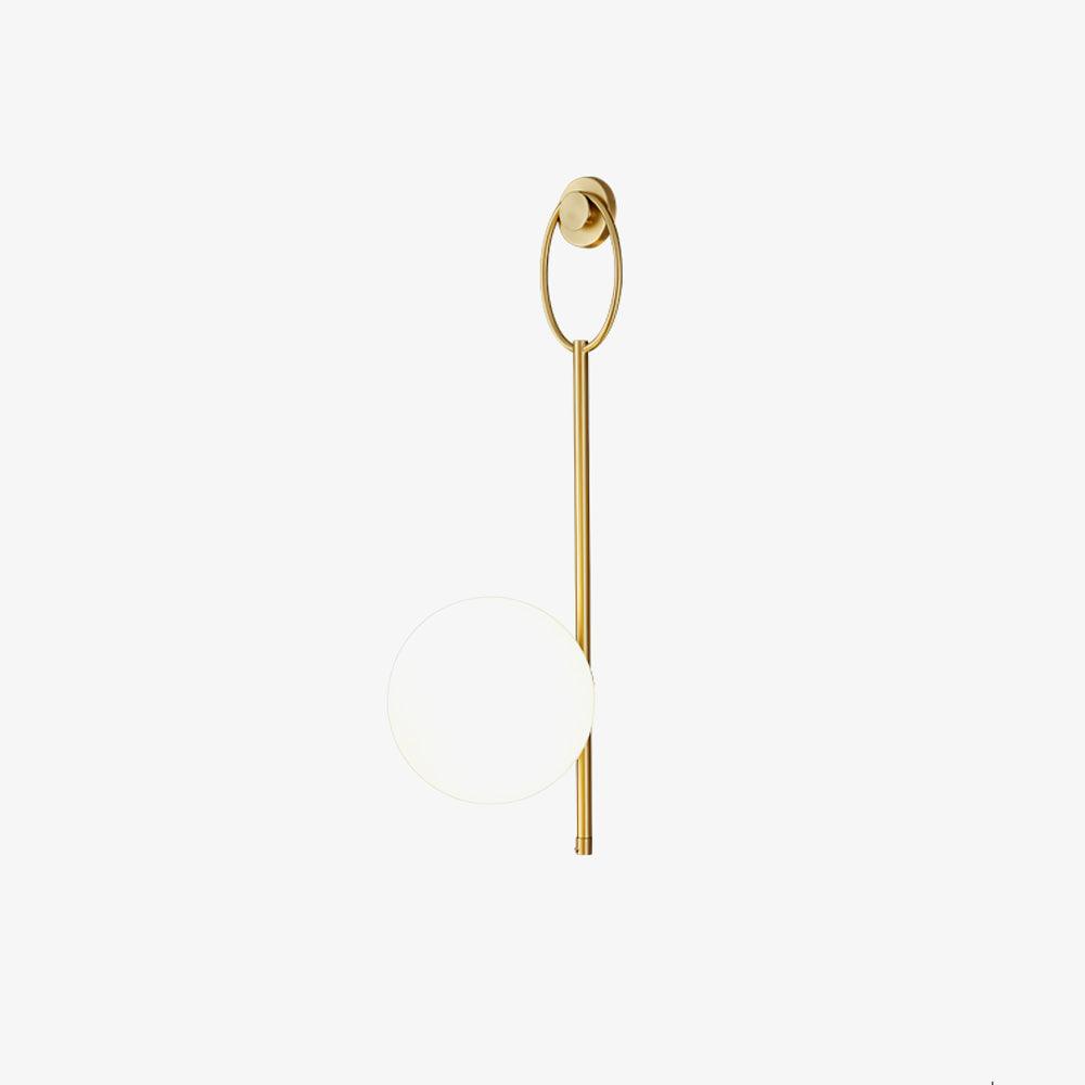 Ballon Brass Wall Lamp ∅ 5.9″ x H 19.7″ / Dia 15cm x H 50cm / Brass & White / US Plug Wall lamp