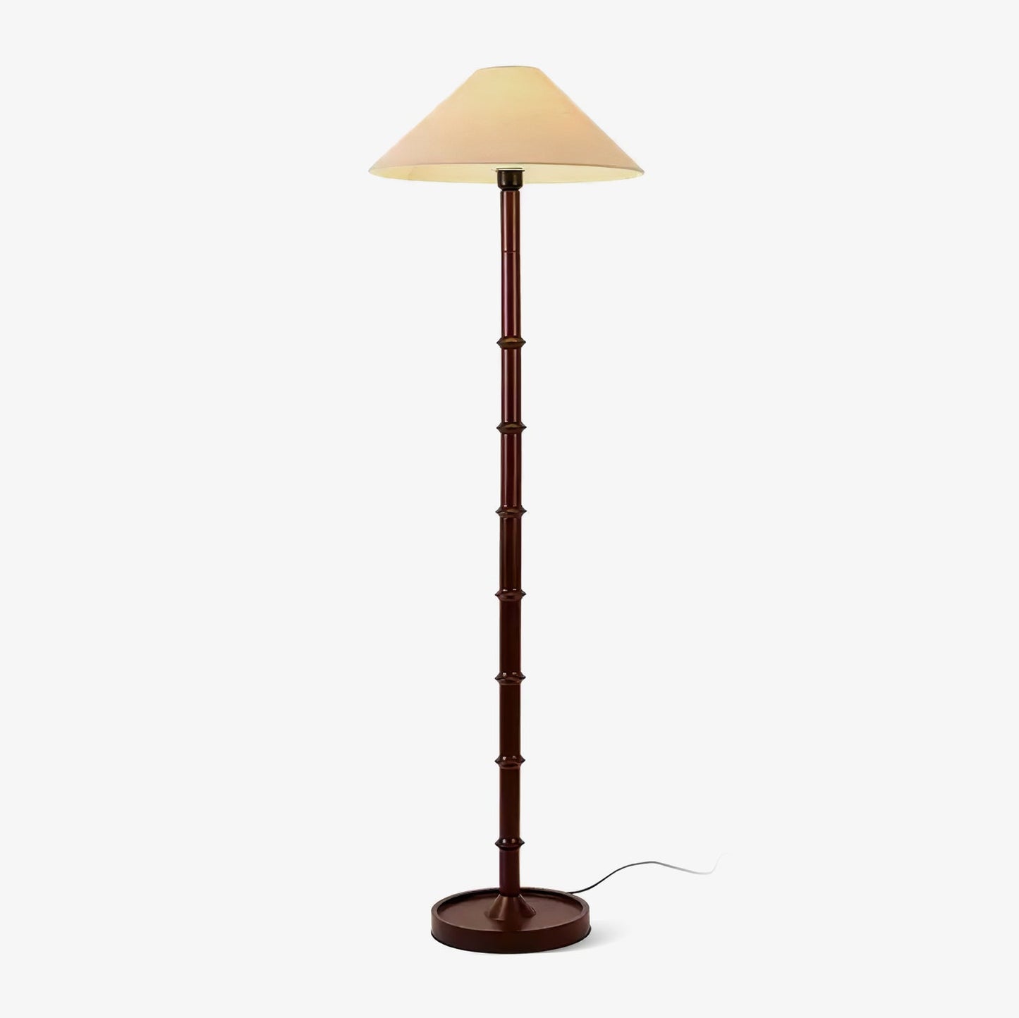 Bamboo Knot Floor Lamp ∅ 19.7″ x H 65″ / Walnut Color / US Plug Floor lamp