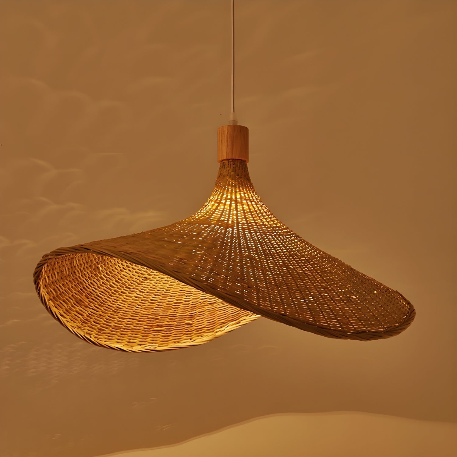 Rattan Weave Hat Pendant Light pendant Lamp