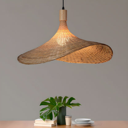 Rattan Weave Hat Pendant Light pendant Lamp