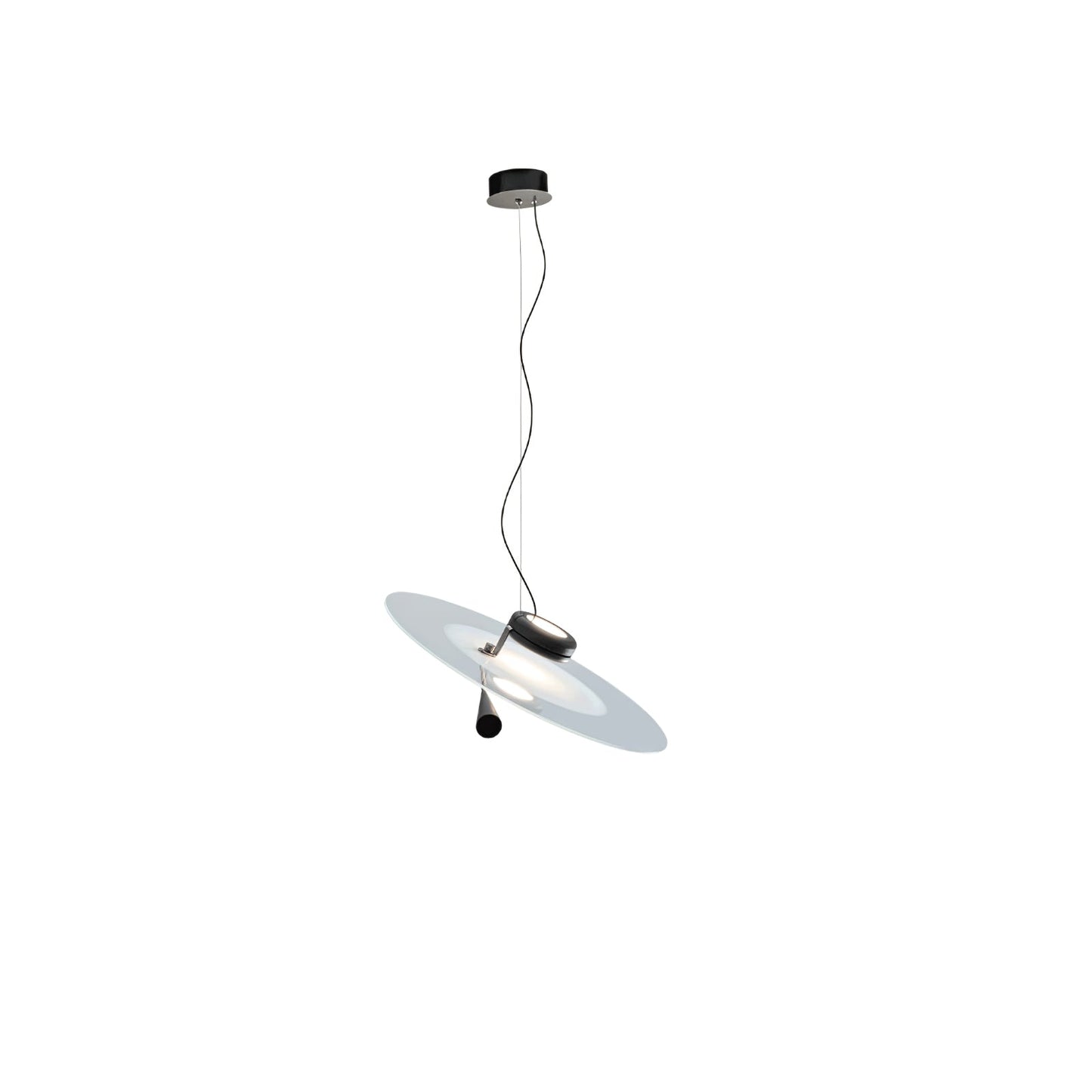 Bascula Pendant Lamp ∅ 19.7″ x H 7.1″ / Dia 50cm x H 18cm / Black / Warm Light Pendant light