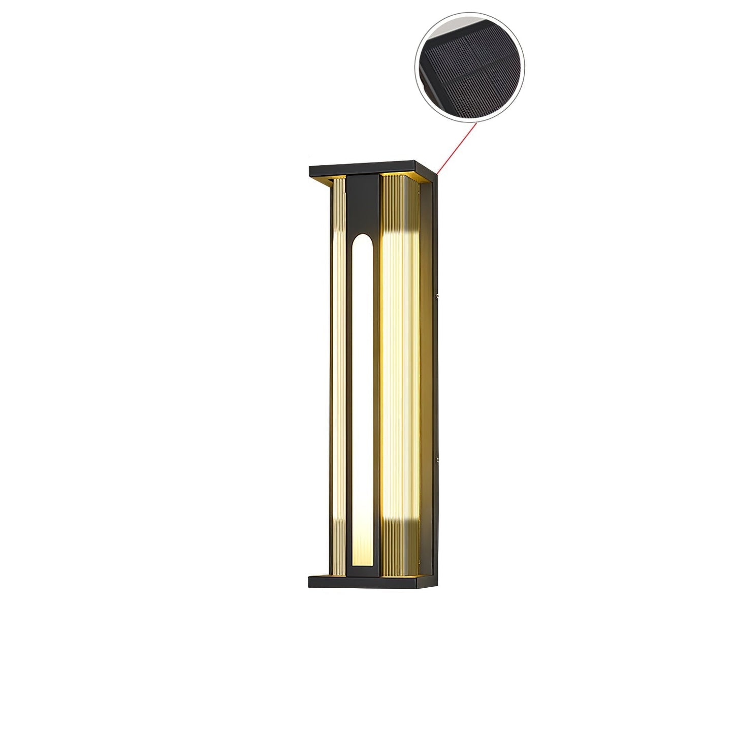 Bellamy Flair Outdoor Wall Lamp L 6.3″ x W 4.7″ x H 23.6″ / L 16cm x W 12cm x H 60cm / Model B: Solar-Powered Version