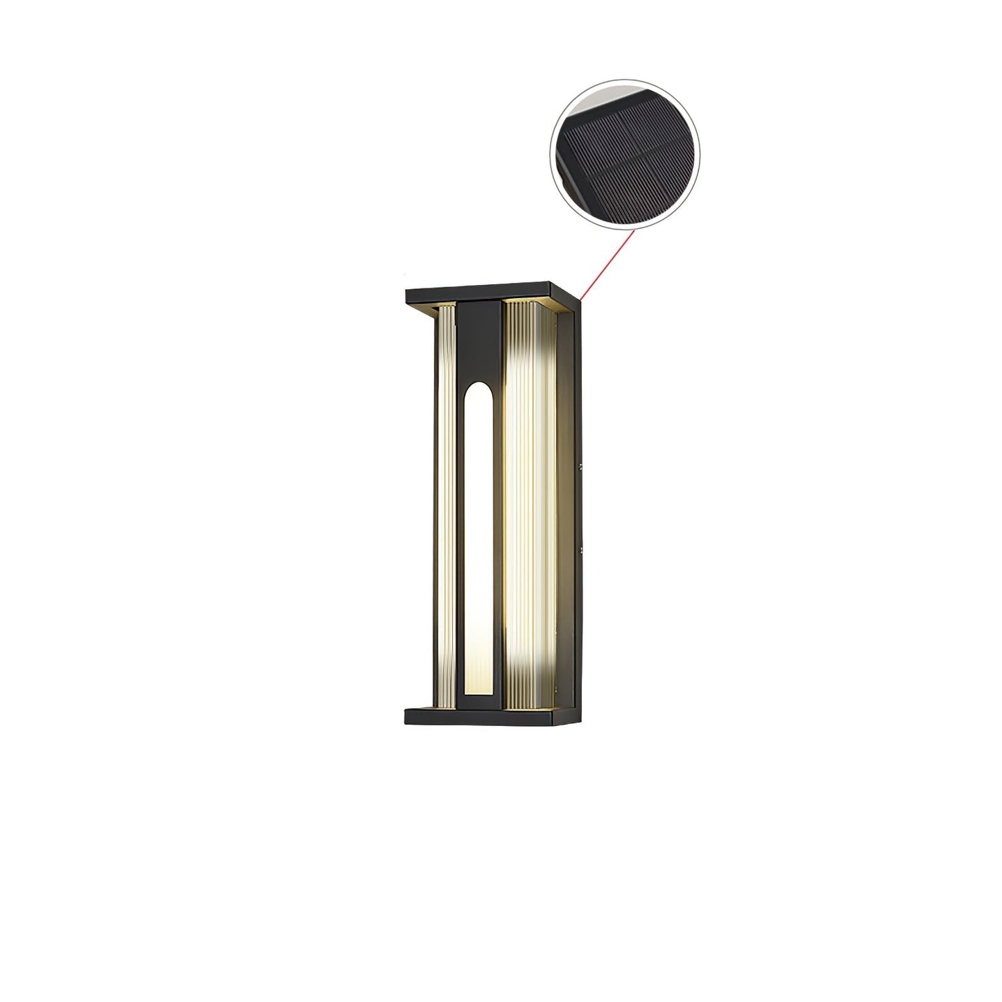 Bellamy Flair Outdoor Wall Lamp L 6.3″ x W 4.7″ x H 15.7″ / L 16cm x W 12cm x H 40cm / Model B: Solar-Powered Version