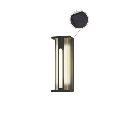 Bellamy Flair Outdoor Wall Lamp L 6.3″ x W 4.7″ x H 15.7″ / L 16cm x W 12cm x H 40cm / Model B: Solar-Powered Version
