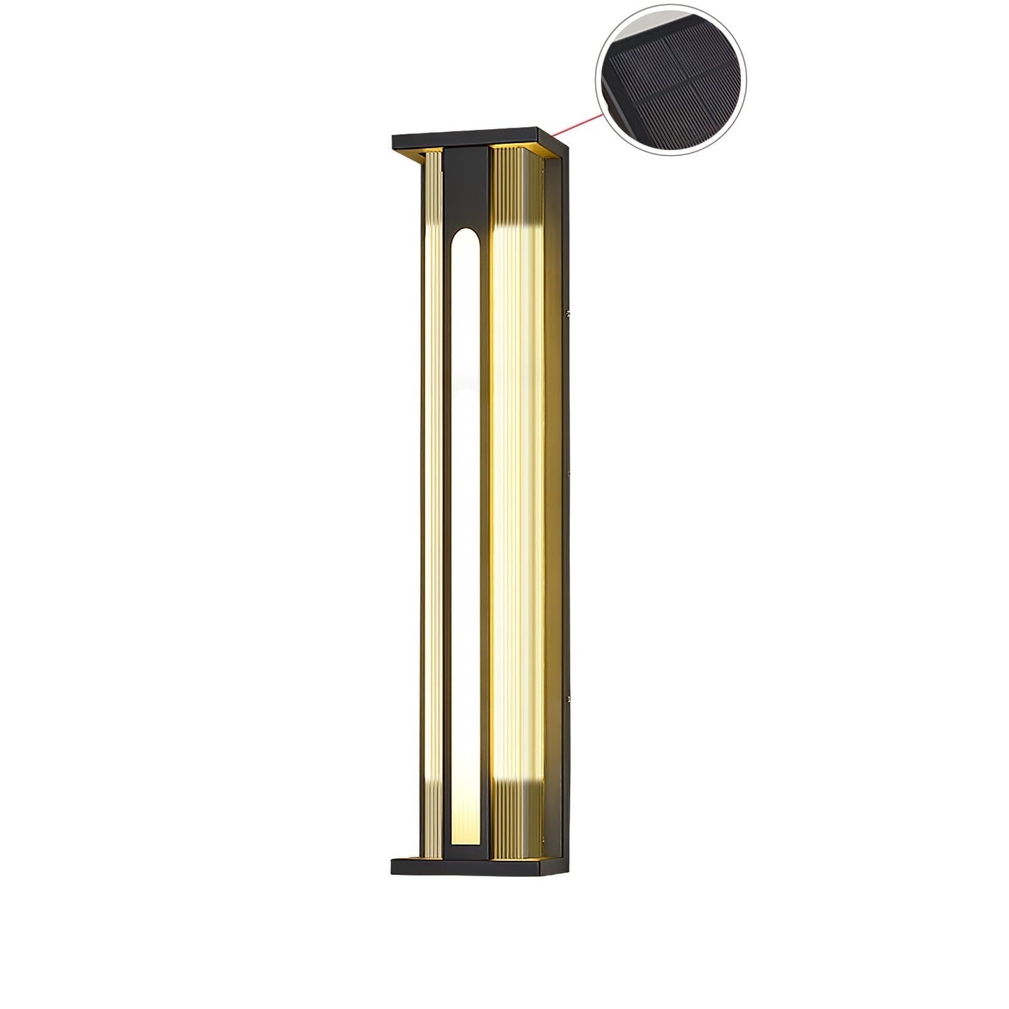 Bellamy Flair Outdoor Wall Lamp L 6.3″ x W 4.7″ x H 31.5″ / L 16cm x W 12cm x H 80cm / Model B: Solar-Powered Version