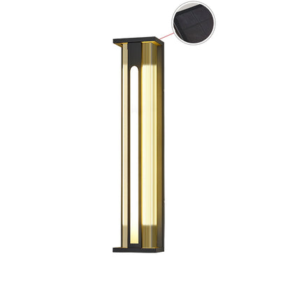 Bellamy Flair Outdoor Wall Lamp L 6.3″ x W 4.7″ x H 31.5″ / L 16cm x W 12cm x H 80cm / Model B: Solar-Powered Version