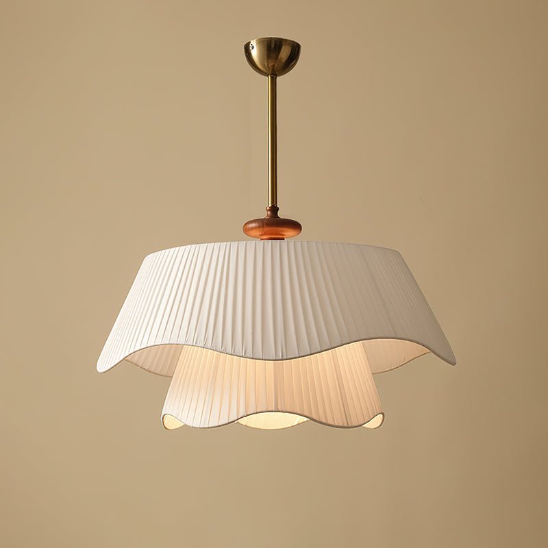 Bellevue Pendant Lamp ∅ 23.6″ x H 15″ / Dia 60cm x H 38cm / Gold & White Pendant light