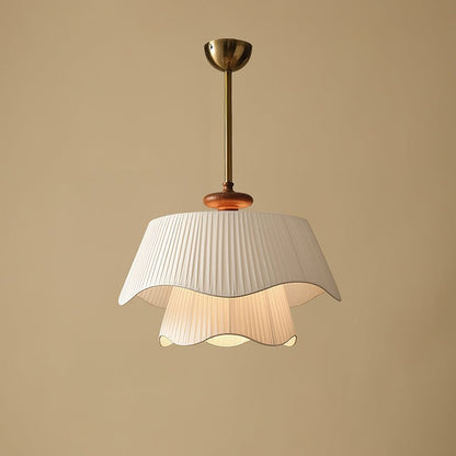 Bellevue Pendant Lamp ∅ 9.8″ x H 13.4″ / Dia 25cm x H 34cm / Gold & White Pendant light