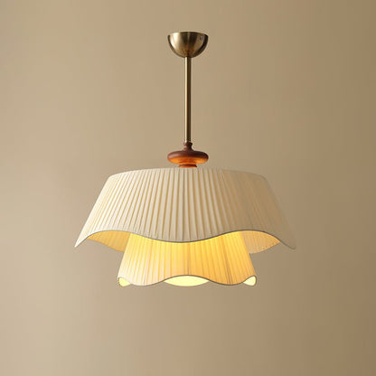Bellevue Pendant Lamp ∅ 19.7″ x H 13.8″ / Dia 50cm x H 35cm / Gold & Beige Pendant light