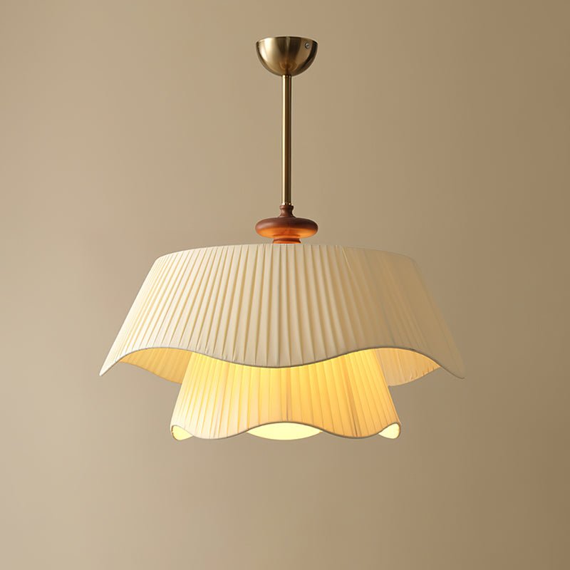 Bellevue Pendant Lamp ∅ 23.6″ x H 15″ / Dia 60cm x H 38cm / Gold & Beige Pendant light