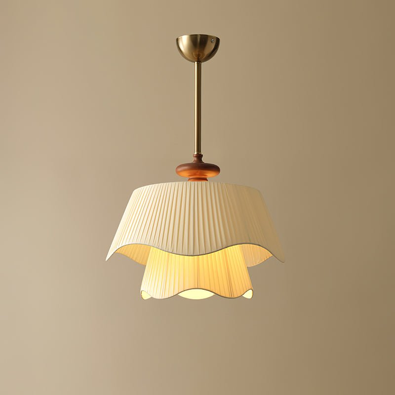 Bellevue Pendant Lamp ∅ 9.8″ x H 13.4″ / Dia 25cm x H 34cm / Gold & Beige Pendant light